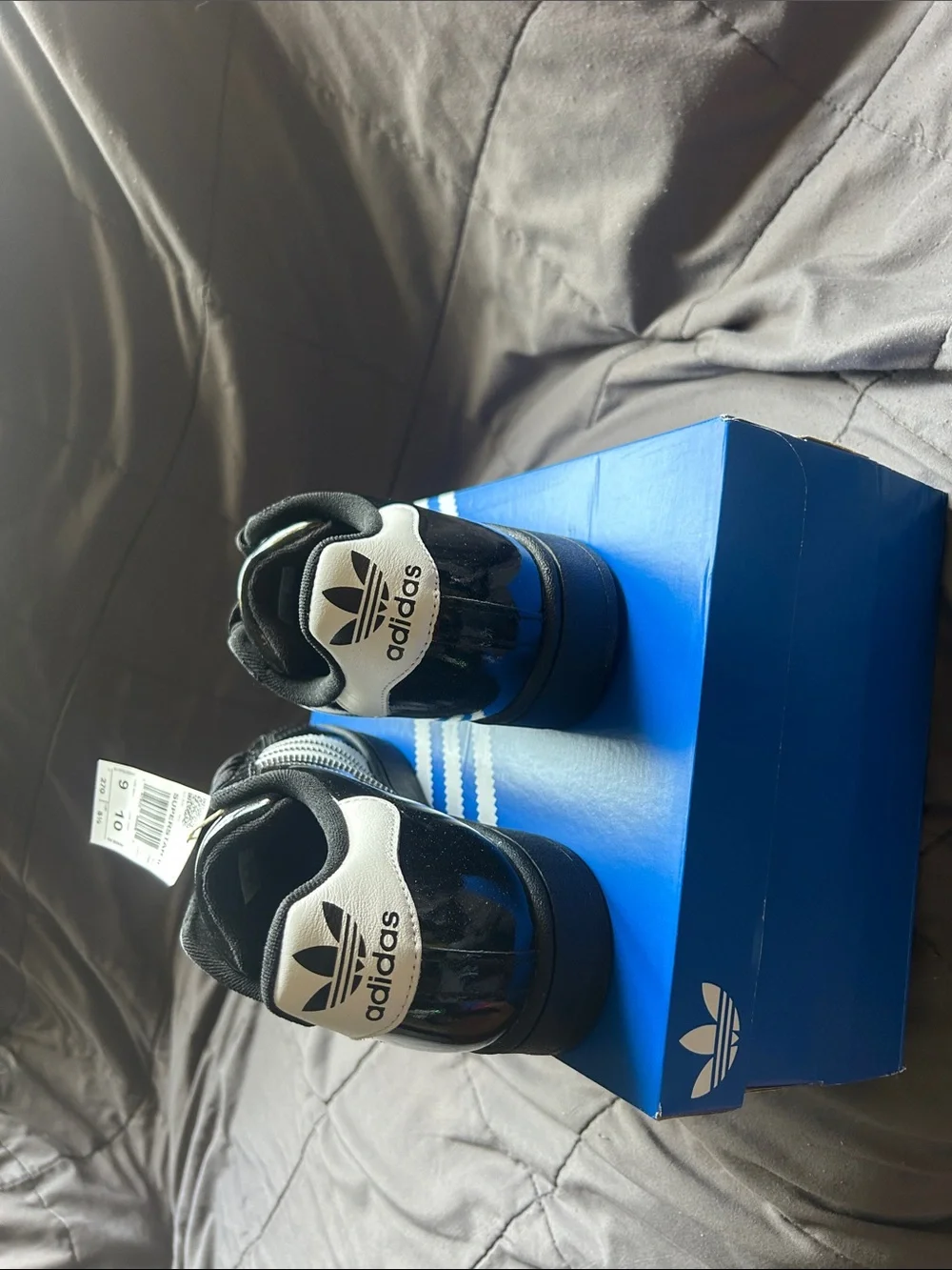 adidas Black and White Superstar II Sneakers